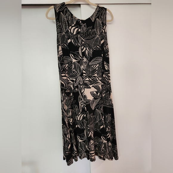 Chico's Traveler Dress Black and White Print Size 3 - Picture 3 of 3
